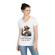 Don't let my dead friends vote in 2024 ladies' V-Neck T-Shirt