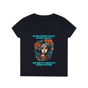 Raised by the dark ladies' V-Neck T-Shirt