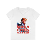 MAGA lives matter V-neck Women's tee