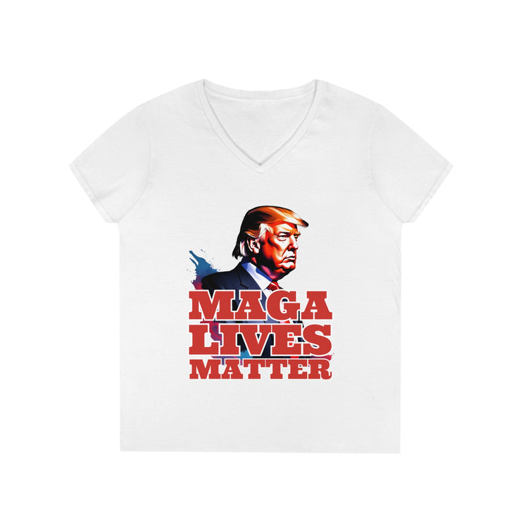 MAGA lives matter V-neck Women&