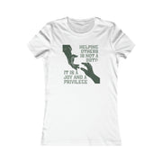 Helping others is not a duty; it is a joy and a privilege women's Favorite Tee