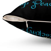 Stop Peacocking Me! Black green - Spun Polyester Square Pillow