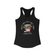 Help me get off this addiction drugs women's Ideal Racerback Tank