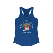 Help me get off this addiction drugs women's Ideal Racerback Tank