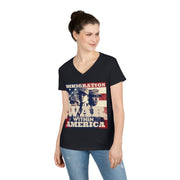 Immigration War within America V-Neck T-Shirt