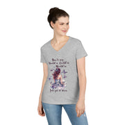 Don't say should've, could've, would've, Just get it done ladies' V-Neck T-Shirt