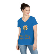 I can buy myself flowers ladies' V-Neck T-Shirt