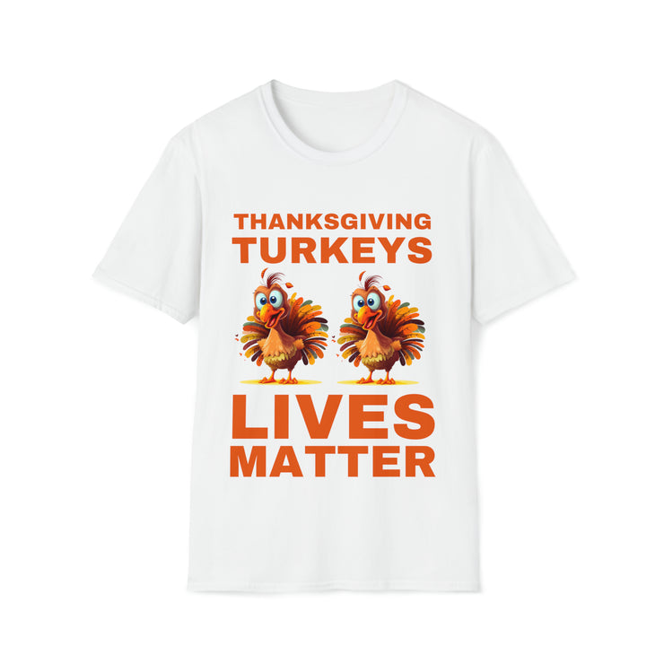 Thanksgiving turkeys Lives Matter Orange Soft style T-Shirt