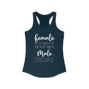 Female in search of filthy rich Male women's Ideal Racerback Tank