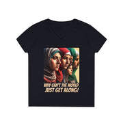 Why can't the world just get along middle east V-Neck T-Shirt