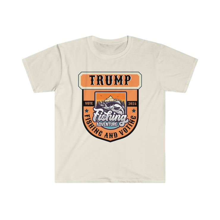 Trump Fishing and Voting 2024 Unisex Softstyle T-Shirt