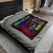 Homelessness is not a choice, it's a lack of options. Care, Share, Donate, Help, Volunteer Plush Blanket