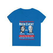 Main Event Sanity vs. Insanity  ladies' V-Neck T-Shirt