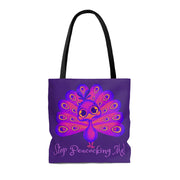 Stop Peacocking Me purple Tote Bag