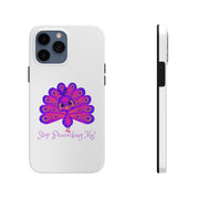 Stop Peacocking Me Purple/white tough Phone Cases