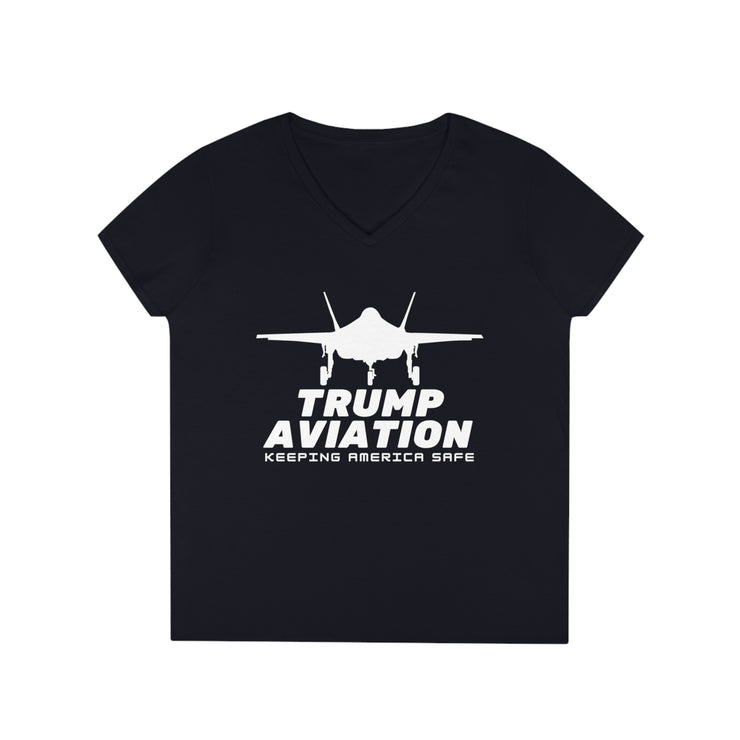 Trump Aviation Keeping America Safe V-Neck T-Shirt