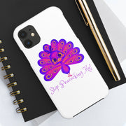 Stop Peacocking Me Purple/white tough Phone Cases