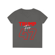 Trump for 47 ladies' V-Neck T-Shirt