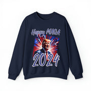 Happy MAGA 2024 Blue Heavy Blend™ Crewneck Sweatshirt Unisex