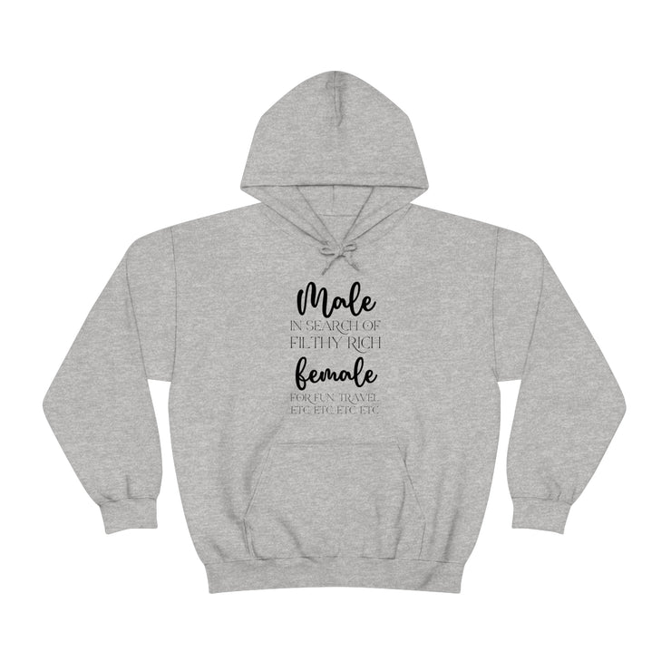 Male in search of filthy rich female Heavy Blend™ Hooded Sweatshirt