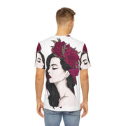 Red Rose Men's Polyester Tee (AOP)