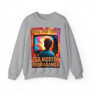 Seek the truth It's mostly propaganda Heavy Blend™ Crewneck Sweatshirt Unisex