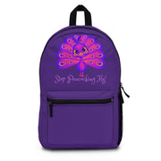 Stop peacocking Me purple/purple Backpack