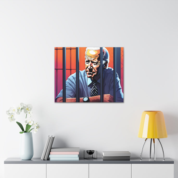 Joe in Jail got to pee Canvas Gallery Wraps