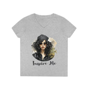 Inspire Me  ladies' V-Neck T-Shirt