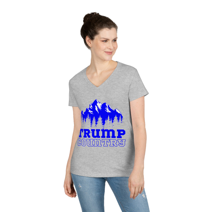 Trump Country White or Blue V-Neck T-Shirt