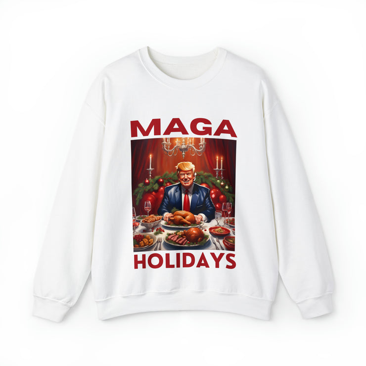 MAGA Holiday Deep Red Heavy Blend™ Crewneck Sweatshirt Unisex