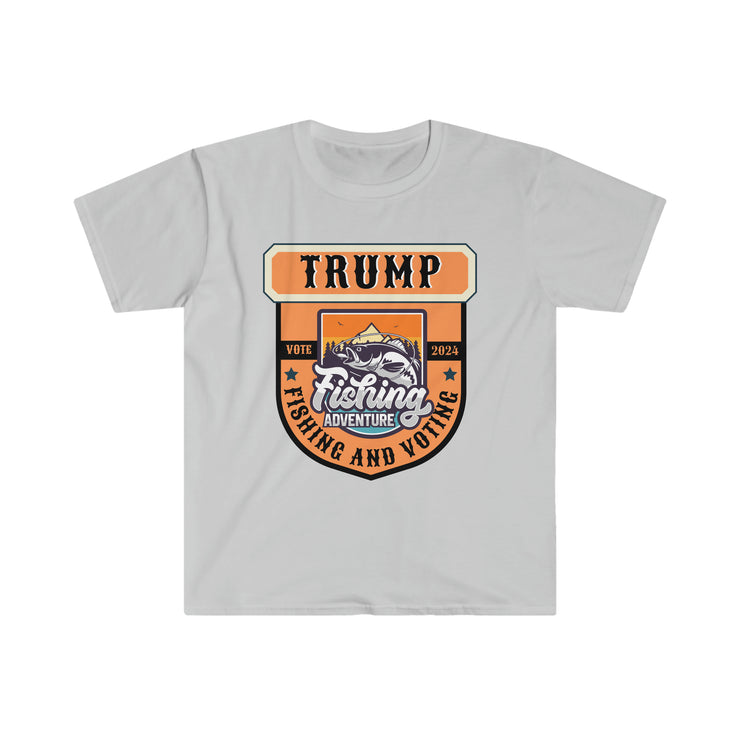 Trump Fishing and Voting 2024 Unisex Softstyle T-Shirt