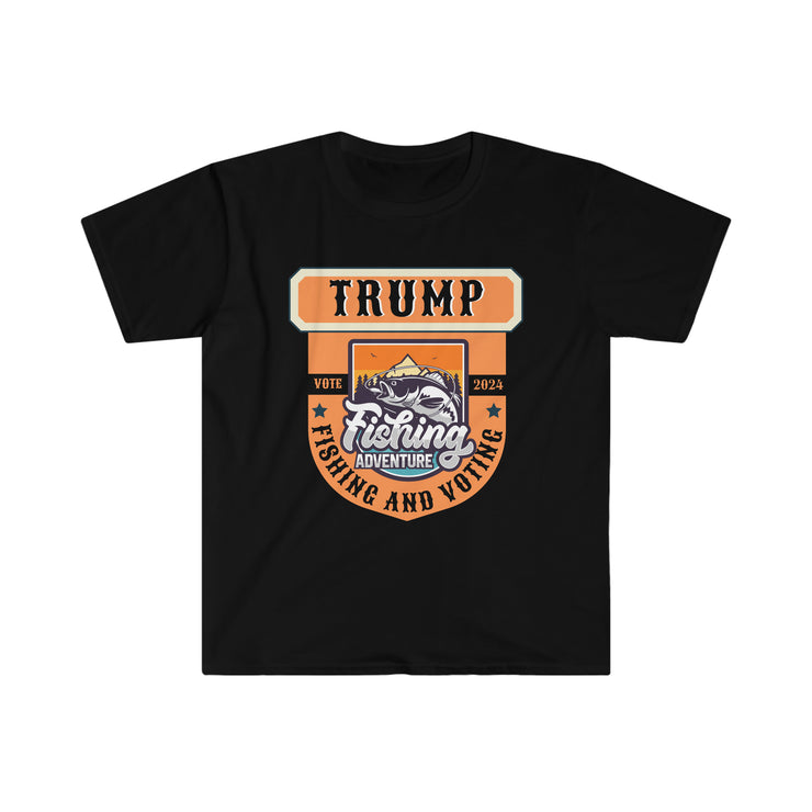 Trump Fishing and Voting 2024 Unisex Softstyle T-Shirt