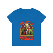 Biden that stole America V-neck Women's tee