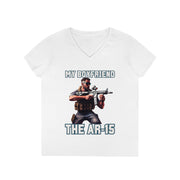 My boyfriend AR15 V-Neck T-Shirt