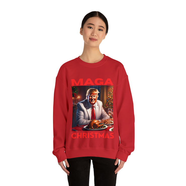 MAGA Christmas Red Heavy Blend™ Crewneck Sweatshirt Unisex