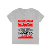 This is not a test EBS ladies' V-Neck T-Shirt