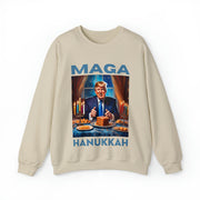 MAGA Hanukkah soft blue Heavy Blend™ Crewneck Sweatshirt Unisex