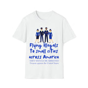 Flying illegals to small cities across America Soft style T-Shirt