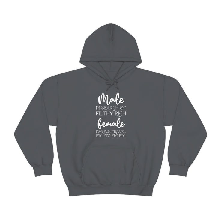 Male in search of filthy rich female Heavy Blend™ Hooded Sweatshirt