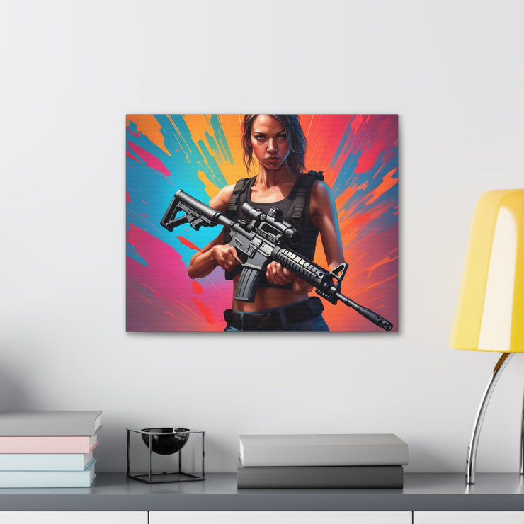 Ladies second amendment Canvas Gallery Wraps