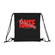 Raise awareness Outdoor Drawstring Bag black