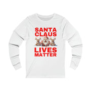 Santa Claus Lives Matter Christmas Red unisex Jersey Long Sleeve Tee