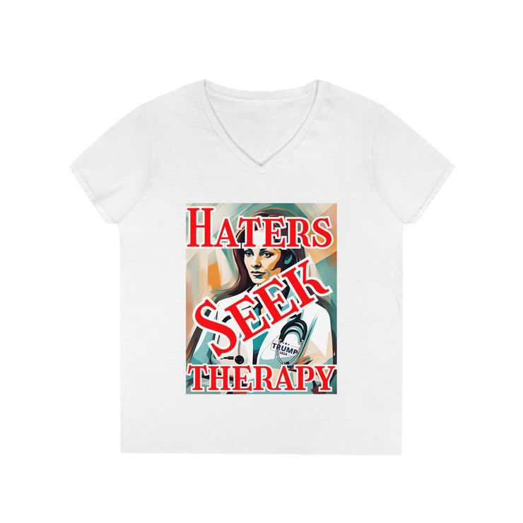 Haters seek therapy V-neck Women&