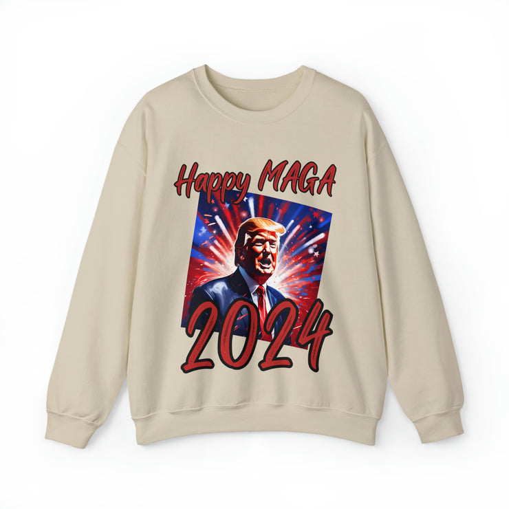 Happy MAGA 2024 red Heavy Blend™ Crewneck Sweatshirt Unisex