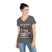 Video don't lie Free January 6 Political Prisons V-neck Women's tee