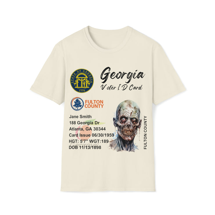 Registered Georgia Voter ID Unisex Softstyle T-Shirt