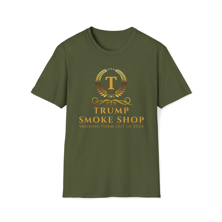 Trump Smoke Shop Smoking them out in 2024 Unisex Softstyle T-Shirt