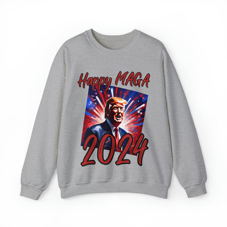 Happy MAGA 2024 red Heavy Blend™ Crewneck Sweatshirt Unisex