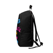 No hate just educate show teach listen unisex Fabric Backpack